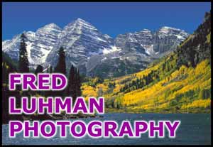 LOGO for FRED LUHMAN PHOTOGRAPHY -- Maroon Bells, Colorado